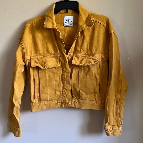 Zara Jackets & Blazers - ZARA oversized mustard Jean jacket XS